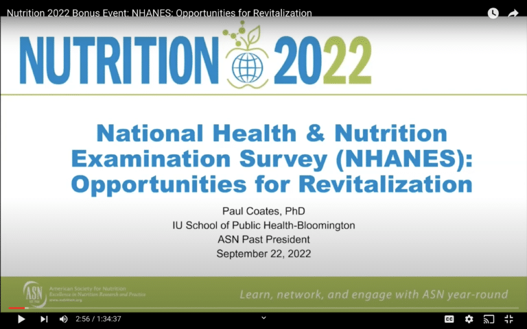 NHANES: Opportunities for Revitalization